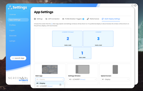 Multi-Display Options