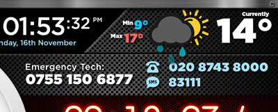 Single Location - Current Temp + Top Info (Full Width)