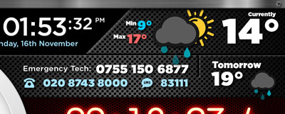 Single Location - Current Temp + 1 day forecast