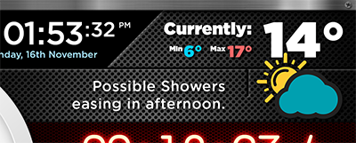 Single Location - Current Temp + 1 day forecast